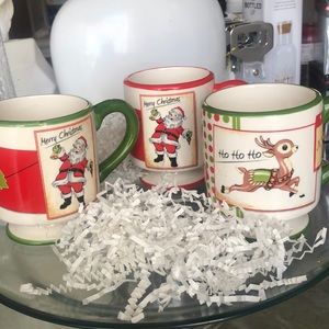 3 Christmas Coffee Mugs